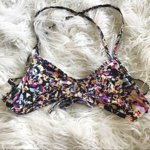 Mallyce Jolyn Bikini sidewinder vent swim top‎ EUC